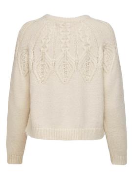 Pullover Only Be Knitted Beige Für Damen