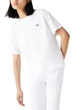 T-Shirt Lacoste Übergröße Weiss für Damen