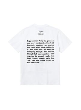 T-Shirt Lacoste Peanuts Weiss Snoopy Herren
