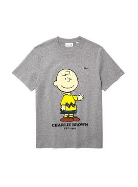 T-Shirt Lacoste Peanuts Grau Snoopy für Herren