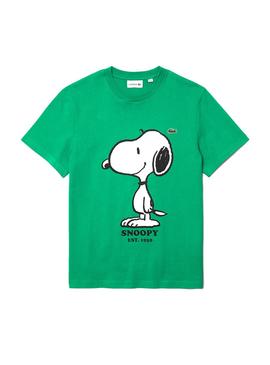 T-Shirt Lacoste Peanuts Grün Snoopy für Herren