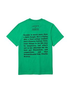 T-Shirt Lacoste Peanuts Grün Snoopy für Herren