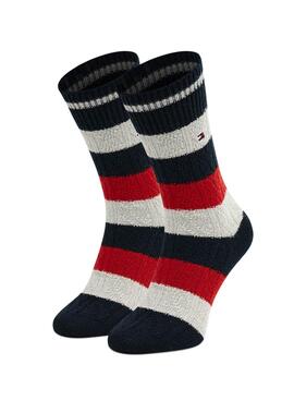 Socken Tommy Hilfiger Streifen Rot Marineblau Herren