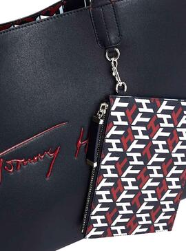 Handtasche Tommy Hilfiger Iconic Tote Marineblau für Damen