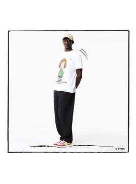 T-Shirt Lacoste Peanuts Weiss Snoopy Herren