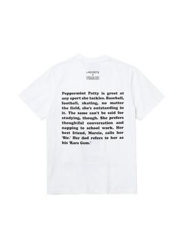 T-Shirt Lacoste Peanuts Weiss Snoopy Herren