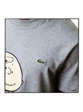 T-Shirt Lacoste Peanuts Grau Snoopy für Herren