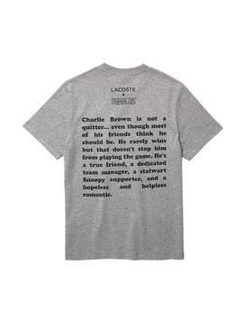 T-Shirt Lacoste Peanuts Grau Snoopy für Herren