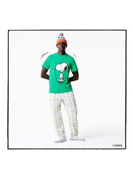 T-Shirt Lacoste Peanuts Grün Snoopy für Herren