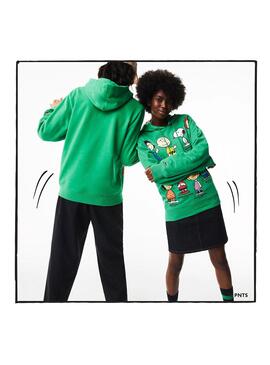 Sweatshirt Lacoste Peanuts Grün Snoopy Herren