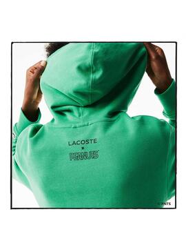 Sweatshirt Lacoste Peanuts Grün Snoopy Herren