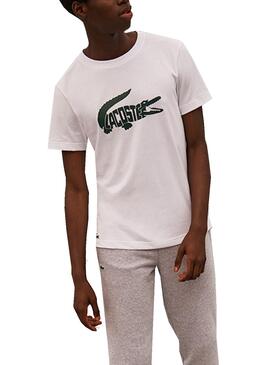 T-Shirt Lacoste Novak Djokovic Weiss für Herren