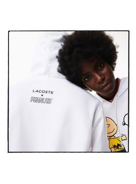 Sweatshirt Lacoste Peanuts Weiss Damen und Herren