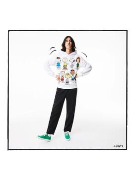 Sweatshirt Lacoste Peanuts Weiss Damen und Herren