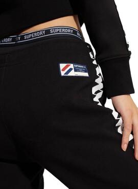 Pantalón Superdry Code Tape Schwarz für Herren