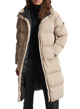 Jacke Superdry Studios Longline Beige Damen