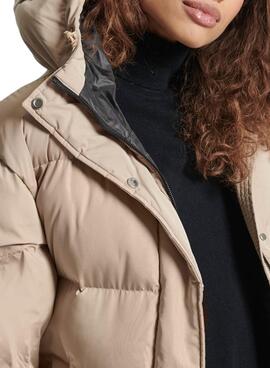 Jacke Superdry Studios Longline Beige Damen