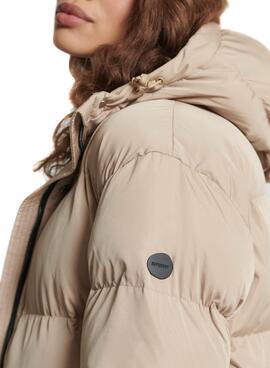 Jacke Superdry Studios Longline Beige Damen