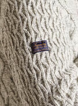 Pullover Superdry Jacob Henley Beige für Herren