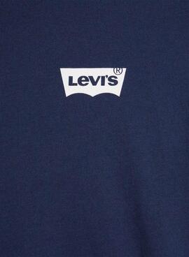 Pack 2 T-Shirts Levis Crewneck Marineblau Weiss