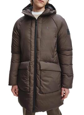 Parka Calvin Klein Technical Braun für Herren