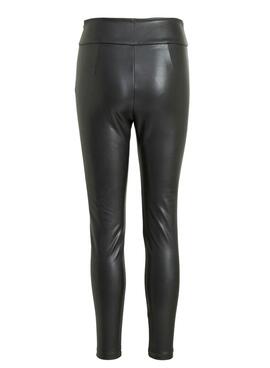 Leggings Vila Vinnis Coated Schwarz für Damen