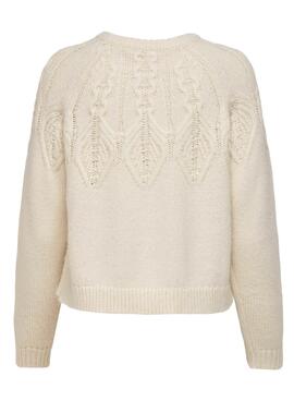 Pullover Only Be Knitted Beige Für Damen