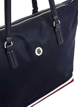Handtasche Tommy Hilfiger Poppy Tote Corp Marineblau Damen