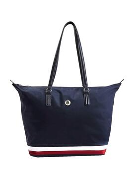 Handtasche Tommy Hilfiger Poppy Tote Corp Marineblau Damen