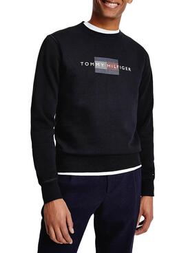 Sweatshirt Tommy Hilfiger Lines Crewn Schwarz Herren