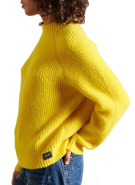 Pullover Superdry Alpaca Blend Crew Gelb Damen