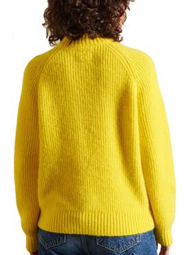 Pullover Superdry Alpaca Blend Crew Gelb Damen