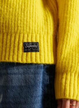 Pullover Superdry Alpaca Blend Crew Gelb Damen