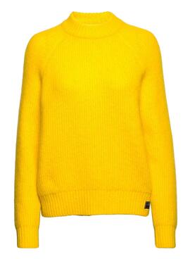 Pullover Superdry Alpaca Blend Crew Gelb Damen