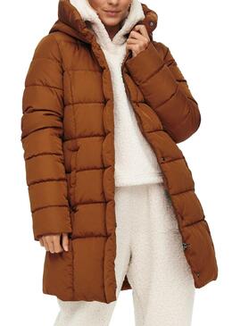 Jacke Only Newlina Puffer Braun für Damen