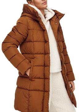 Jacke Only Newlina Puffer Braun für Damen