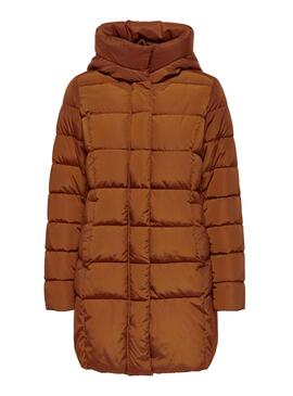 Jacke Only Newlina Puffer Braun für Damen