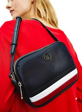 Handtasche Tommy Hilfiger Poppy Crossover Marineblau Damen
