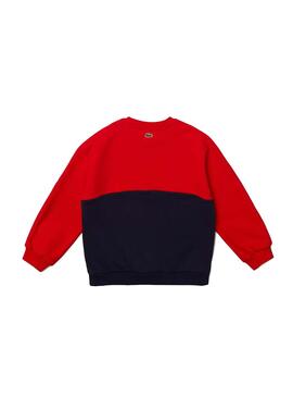 Sweatshirt Lacoste Sweatshirt Aufschrift Rot für Junge