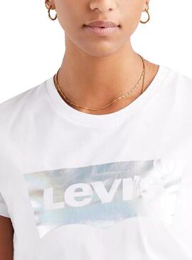 T-Shirt Levis The Perfekter Rainbow Weiss Damen
