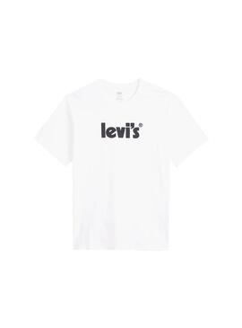 T-Shirt Levis Relaxed Fit Poster Weiss Herren