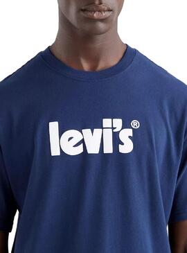 T-Shirt Levis Relaxed Fit Poster Blaue Herren