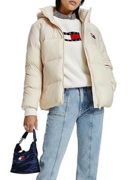 Daunenjacke Tommy Jeans Tonal Beige für Damen