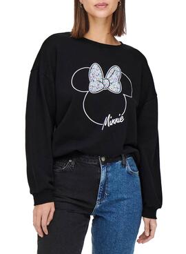 Sweatshirt Only Disney Schwarz für Damen