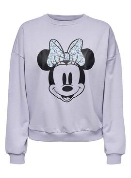 Sweatshirt Only Disney Lila für Damen