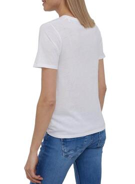 T-Shirt Pepe Jeans Daia Weiss Für Damen