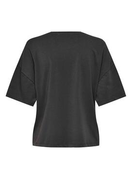 T-Shirt Only Licon Tribute Grau für Damen