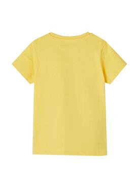 T-Shirt Name It Röhre Gelb für Damen