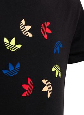 T-Shirt Adidas Adicolor Schwarz für Junge und Mädchen