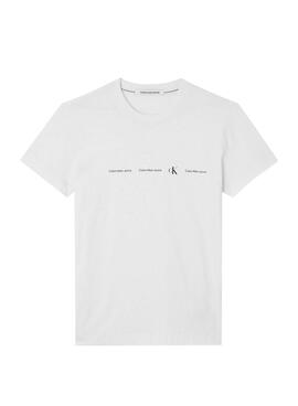 T-Shirt Calvin Klein Repeat Weiss Herren